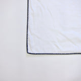 Black blanket stitch pillow case: Pair