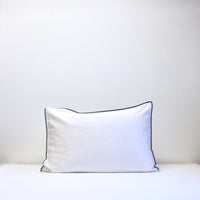 Black blanket stitch pillow case: Pair