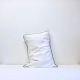 Black blanket stitch pillow case: Pair