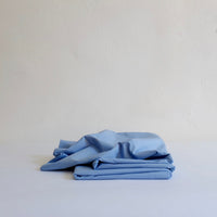 Pale blue king flat sheet